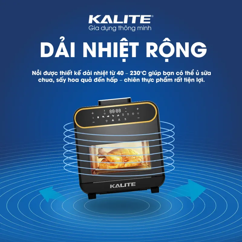 🥘 Nồi chiên hơi nước KALITE STEAM PRO 15L – 3 trong 1, nấu nhanh, tiết kiệm điện 705906