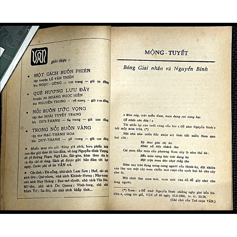 NGUYỄN BÍNH - Tạp chí VĂN miền Nam VN trước 1975 1023184