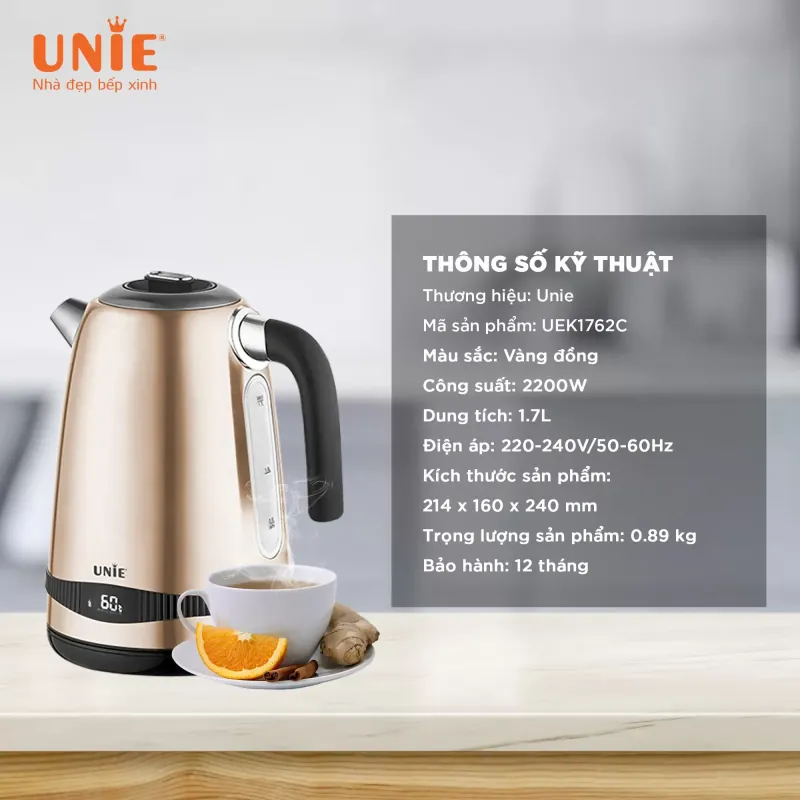 Ấm Siêu Tốc UNIE UEK1762C – Đun Nhanh, Giữ Nhiệt Chuẩn 727491