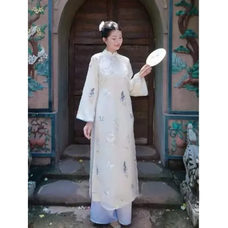 Áo dài cách tân cổ trụ 785596