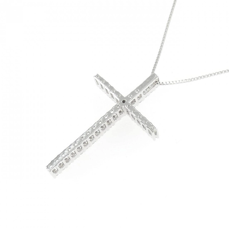 K18WG Dây chuyền kim cương chéo 0.20CT - Hàng hiệu Chính hãng 857802