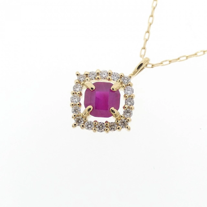 Dây chuyền ruby K18YG 0.25CT - Hàng hiệu chính hãng 866917
