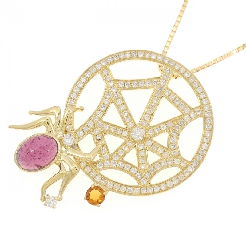 K18YG Nhện Đá Màu Dây Chuyền - Hàng hiệu Chính hãng 861844