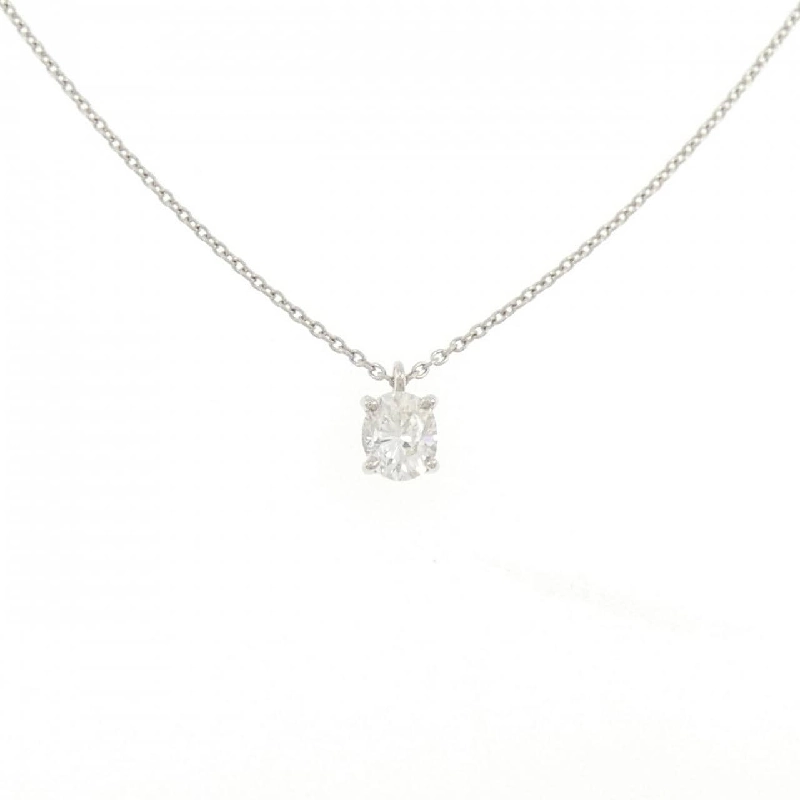 Dây chuyền kim cương PT900/PT850 0.383CT F SI2 cắt oval - Hàng hiệu Authentic 873795