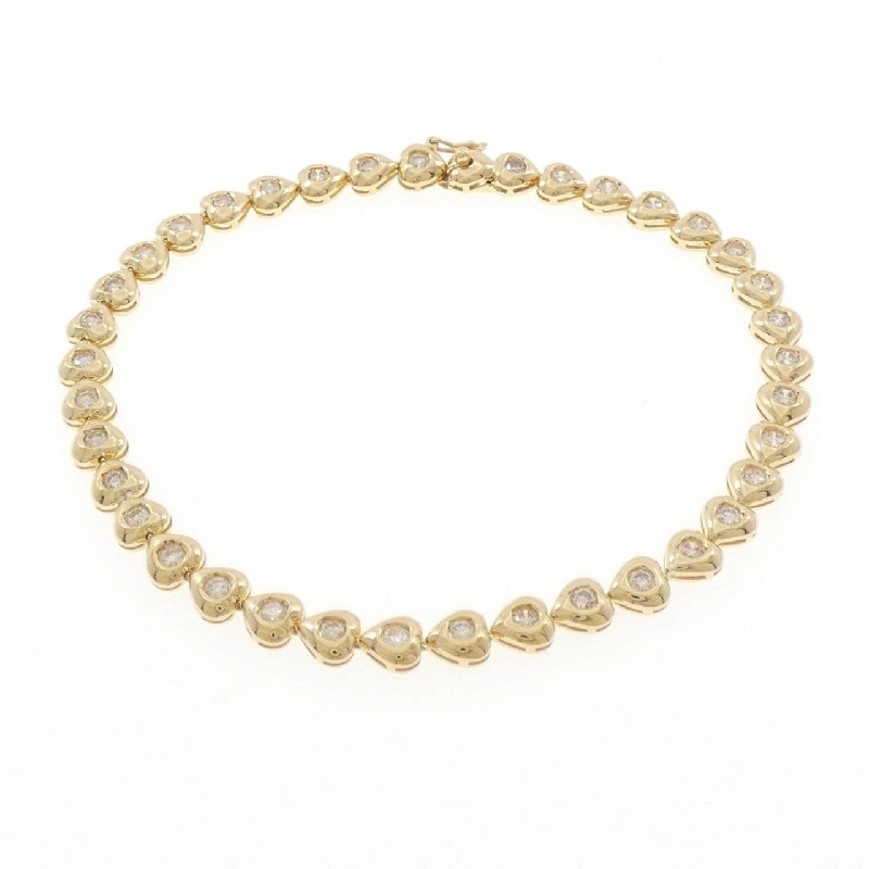 Bộ vòng tay kim cương 750YG hình trái tim 1.11CT - Hàng hiệu Chính hãng 878101