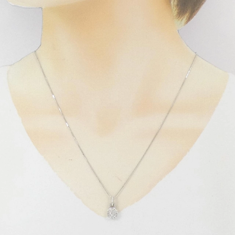 K18WG Dây chuyền kim cương 0.50CT - Hàng hiệu Chính hãng 857160