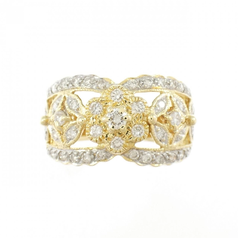 Nhẫn kim cương hoa K18YG/K18WG 0.50CT 668725
