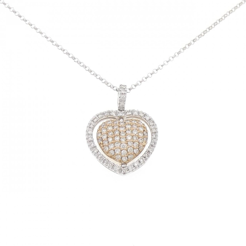 K18PG/K18WG Dây chuyền kim cương hình trái tim 1.07CT - Hàng hiệu Chính hãng 859225