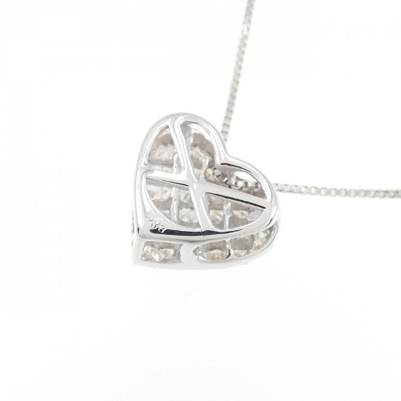 K18WG Dây chuyền kim cương hình trái tim - Hàng hiệu Chính hãng 866511