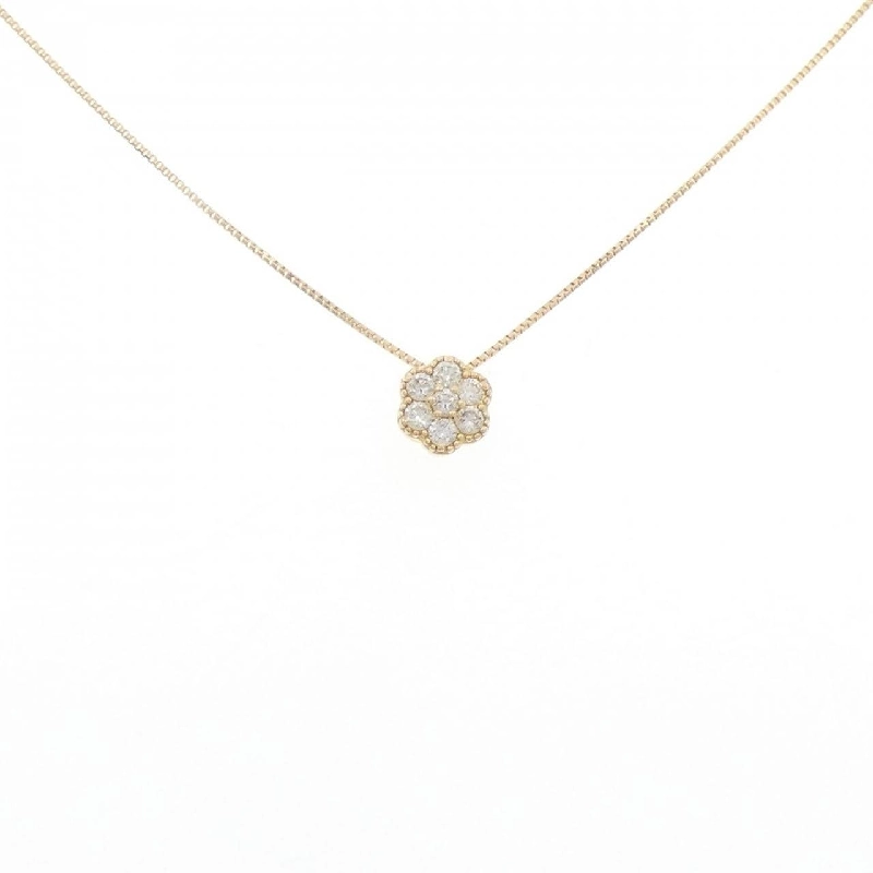 K18YG Hoa Kim Cương Dây Chuyền 0.15CT - Hàng hiệu Chính hãng 858169