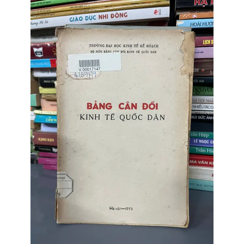 Bảng cân đối kinh tế quốc dân - Bộ môn Bảng cân đối kinh tế quốc dân (ĐH Kinh tế Kế hoạch) 961831