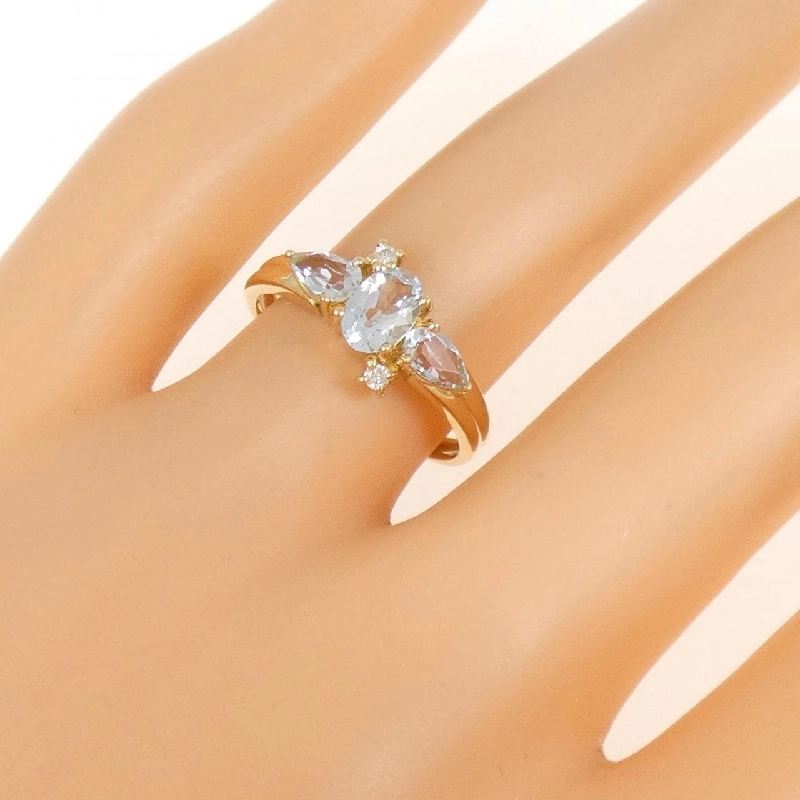 Nhẫn Aquamarine K18YG 0.74CT - Hàng hiệu Chính hãng 853656