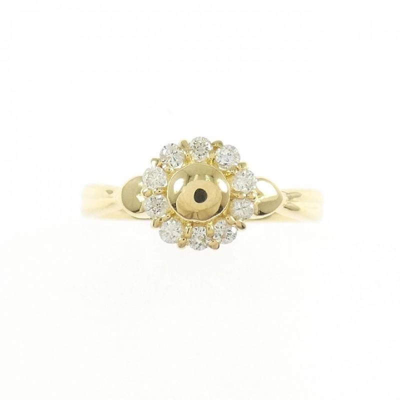 Nhẫn kim cương hoa K18YG 0.18CT 668869