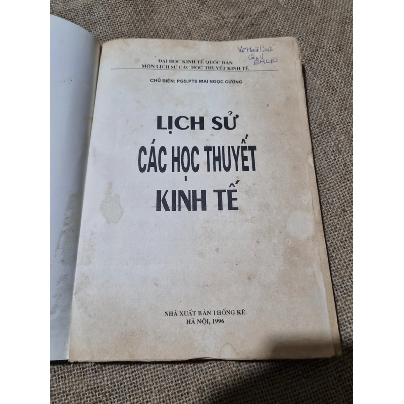 Lịch sử các học thuyết kinh tế| PGS.TS. Mai Ngọc Cường  327100