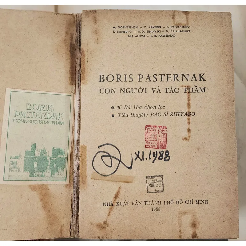 Boris Pasternak, con người và tác phẩm (bao gồm thiên tiểu thuyết Bác sĩ Zhivago) 702987