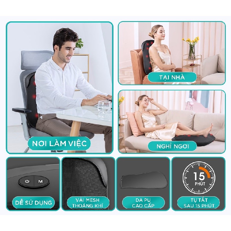 Đệm massage lưng, chân Kingtech 48649