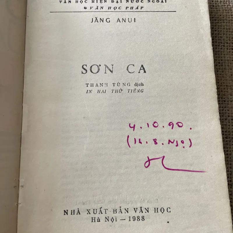 Jean Anouilh, Sơn ca -L'Alouette- song ngữ Pháp Việt  796446