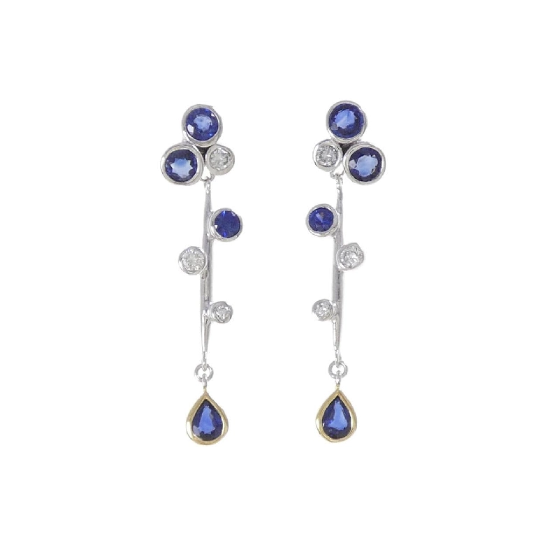 K18WG/K18YG/PT900 Bông tai Sapphire 1.950CT - Hàng hiệu Chính hãng 867263