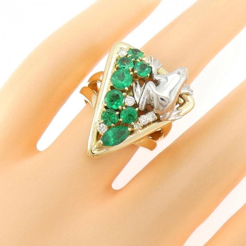 Nhẫn Ngọc Lục Bảo K18YG/PT900 1.46CT - Hàng hiệu Chính hãng 854263