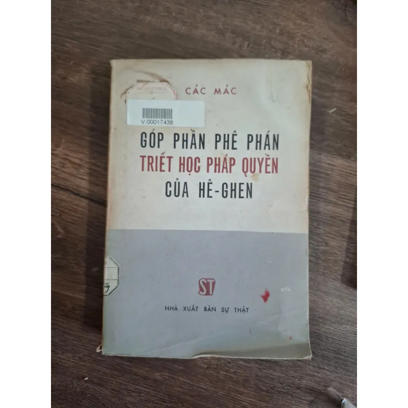 GÓP PHẦN PHÊ PHÁN TRIẾT HỌC PHÁP QUYỀN CỦA HÊ-GHEN - CÁC MÁC 719061