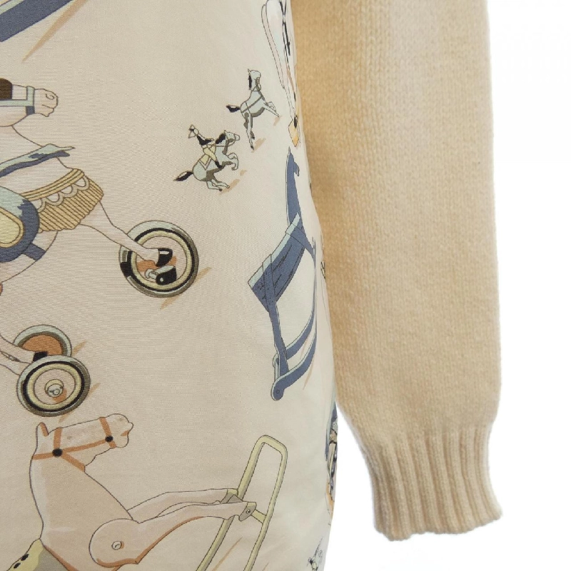 HERMES RACONTE MOI LE CHEVA Tulle Réne. Áo len - Hàng hiệu Chính hãng 823772