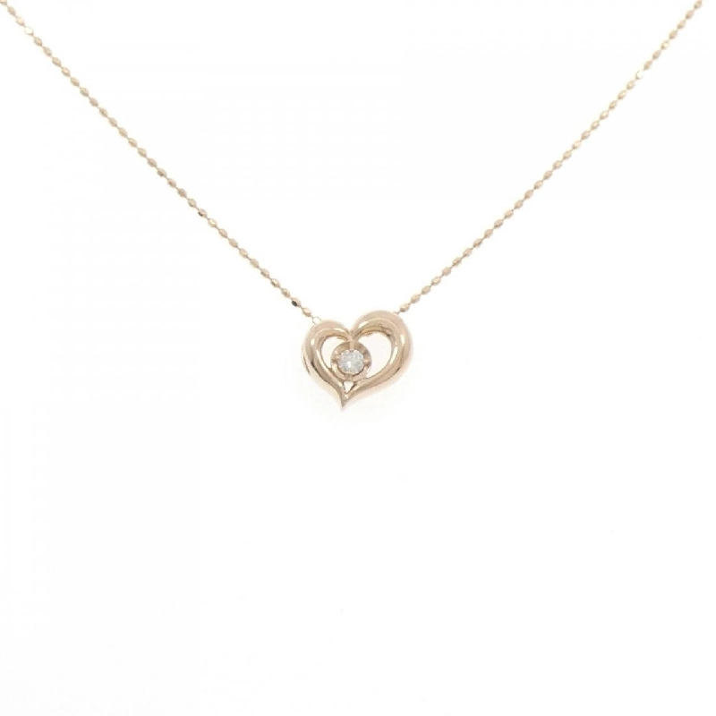 K18PG Dây chuyền trái tim kim cương 0.05CT - Hàng hiệu Authentic 861776