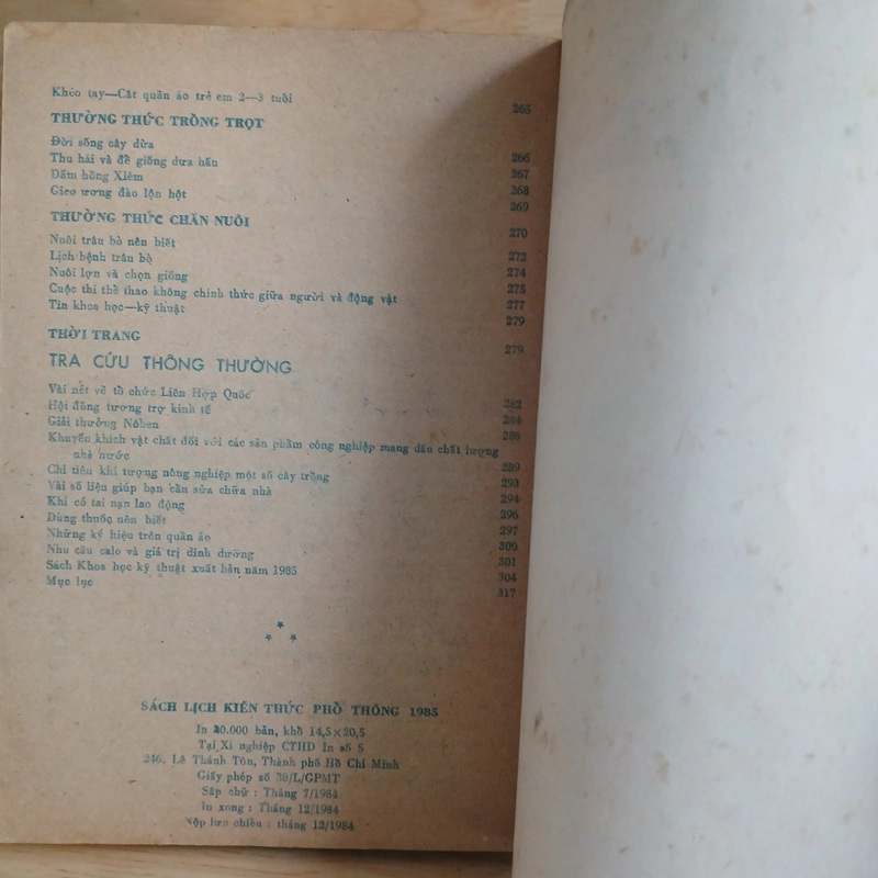 Almanach - Sách Lịch Kiến Thức Phổ Thông 1985 448027