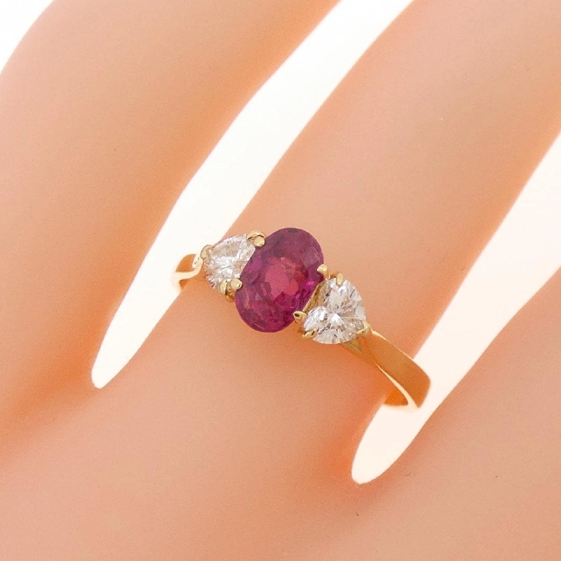 Nhẫn ruby hình trái tim K18YG 0.64CT 669562