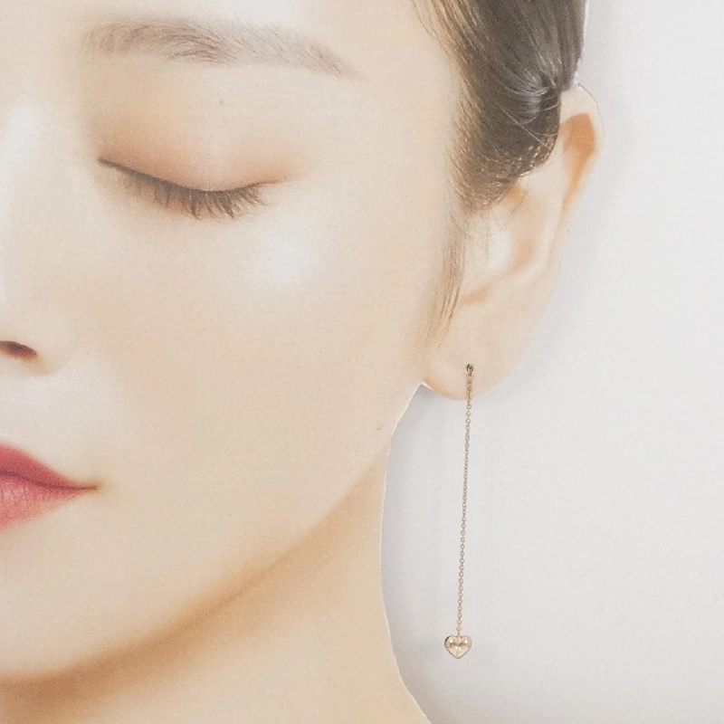 K18PG Bông tai hình trái tim kim cương - Hàng hiệu Chính hãng 874907