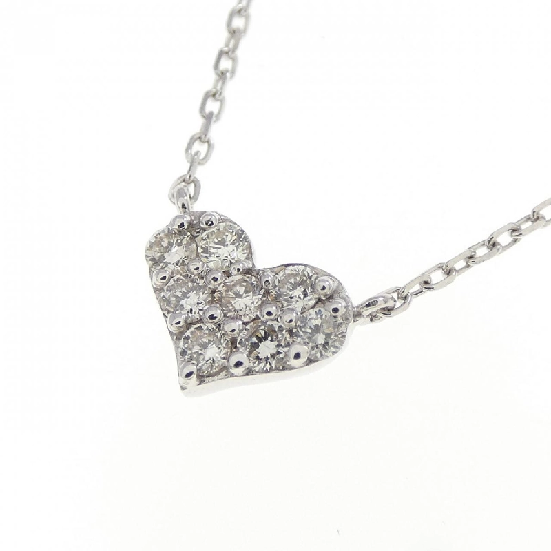 K18WG Dây chuyền kim cương hình trái tim 0.13CT - Hàng hiệu Chính hãng 863679