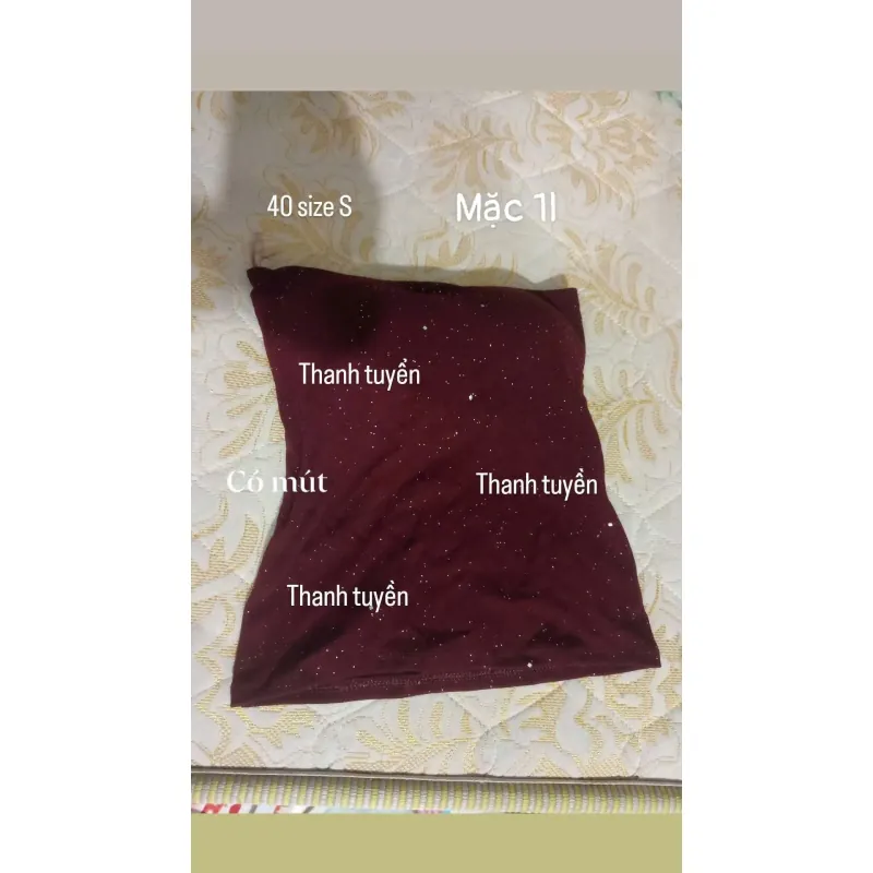 Áo ống có mút kim tuyến 1000060