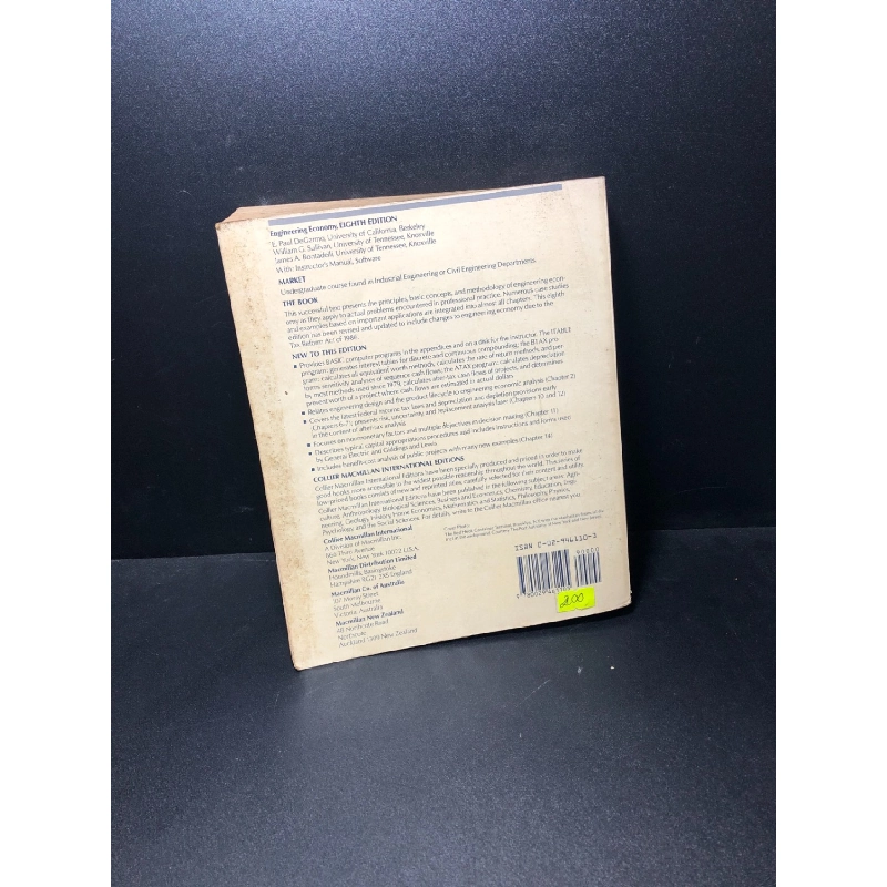 Engineering Economy DeGarmo Sullivan Bontadelli mới 50% ố vàng HCM0611 912612