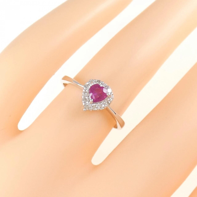 Nhẫn Ruby K18WG 0.25CT 672694