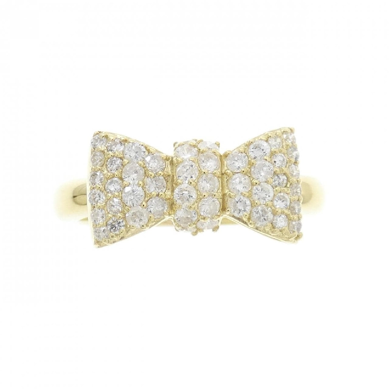 Nhẫn kim cương pavé hình ruy băng K18YG 0.50CT - Hàng hiệu chính hãng 847716