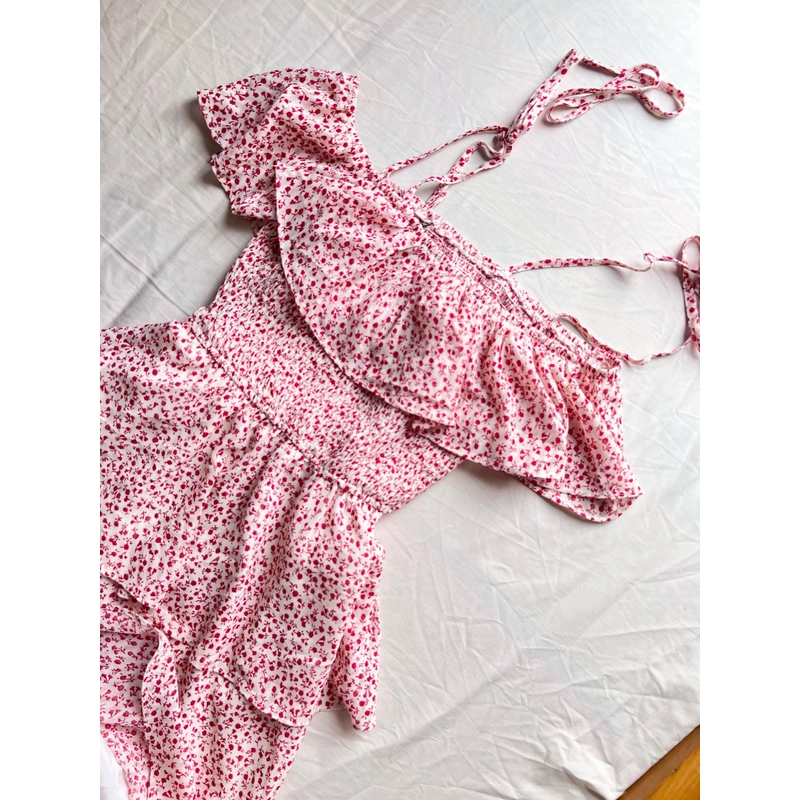 Váy đi biển 2 dây hoa nhí 499124