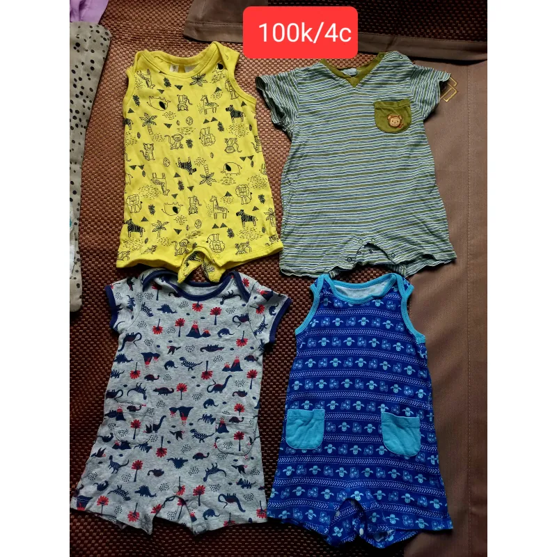 Body bé trai 3-6 tháng, vải mỏng mát. 1003299