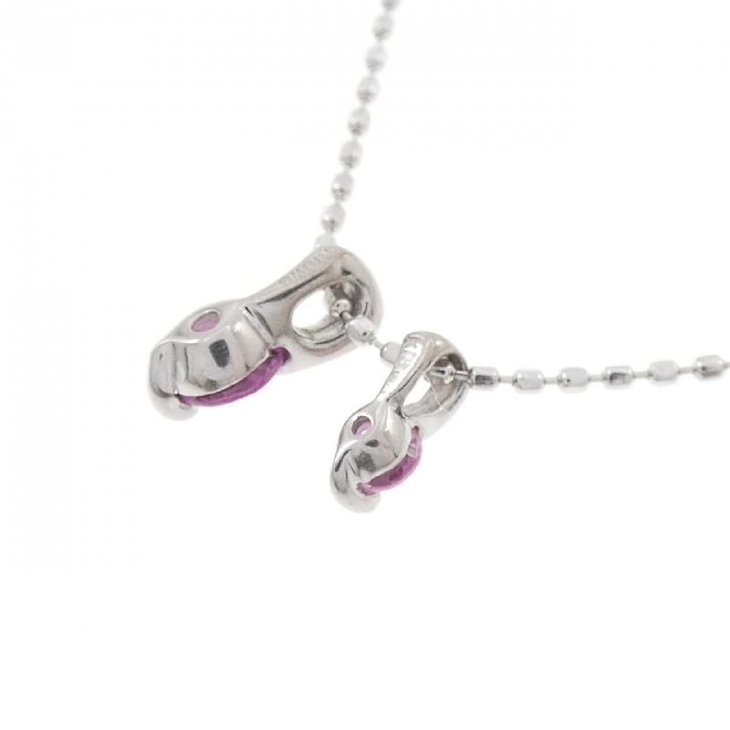 K18WG Đá Garnet Dây Chuyền - Hàng hiệu Chính hãng 861850