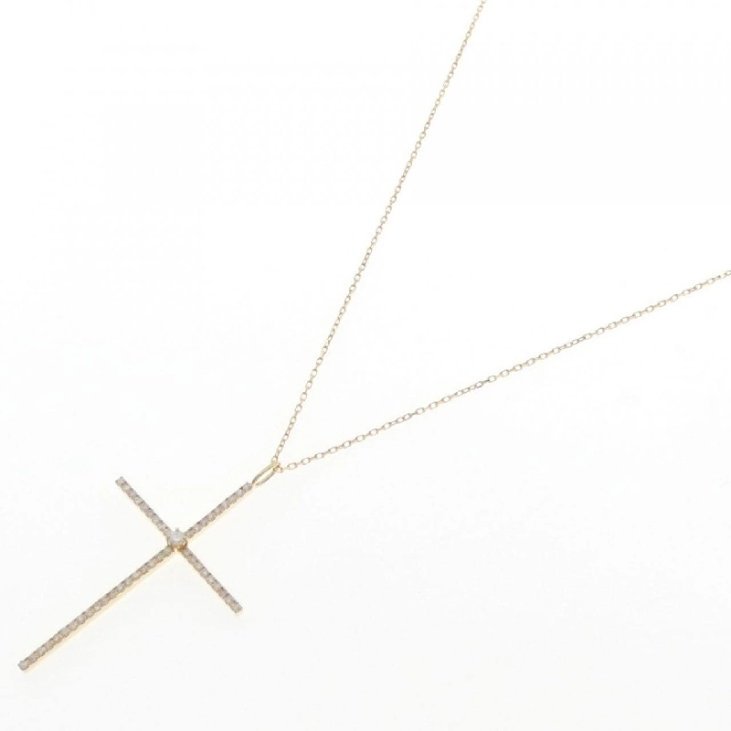 K18YG Dây chuyền kim cương chéo 0.35CT - Hàng hiệu chính hãng 847163