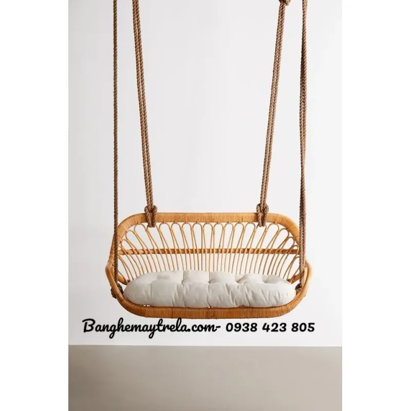Ghế xích đu đôi mây tự nhiên treo trần 590114
