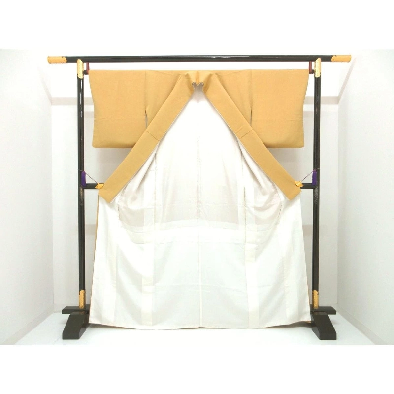 Áo kimono màu sắc lưu giữ, chế tác vàng bạnzen, thêu hình kiếm片喰 - Hàng hiệu Authentic 877950