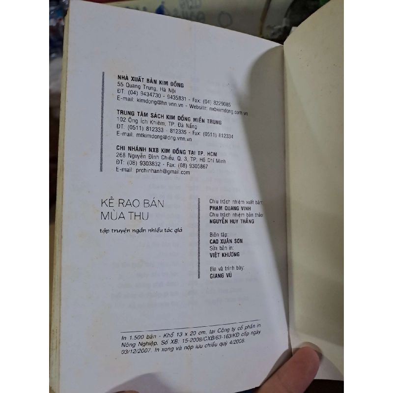 Kẻ rao bán mùa thu Truyện ngắn HCM1008 920844