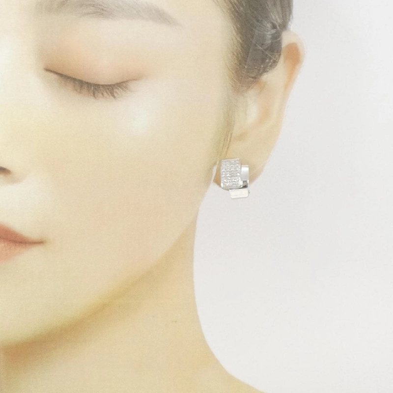 K18WG Pave Diamond Earrings/Studs 1.05CT - Hàng hiệu Chính hãng 875186