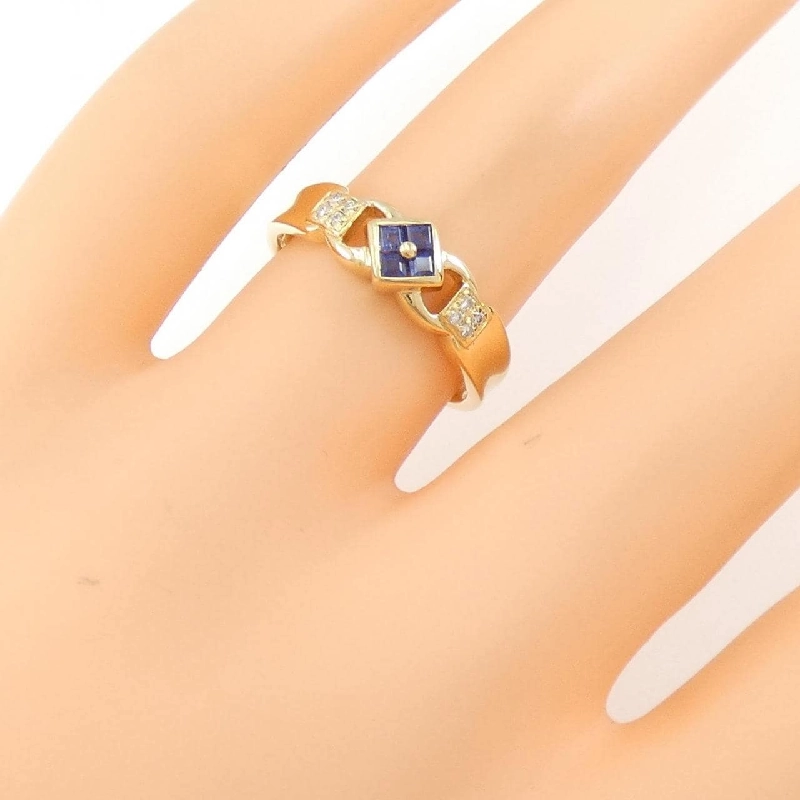 Nhẫn Sapphire K18YG 0.16CT 672003