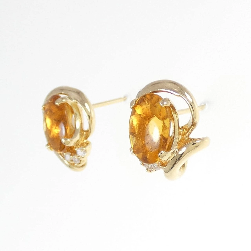 K18YG Citrine Bông tai - Hàng hiệu Chính hãng 871235