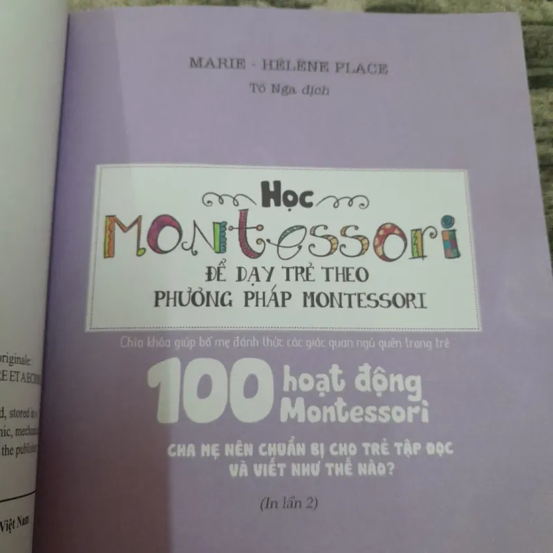 Dạy con theo Montessori-100 hoạt động- Trẻ tập Đọc và Viết 787181