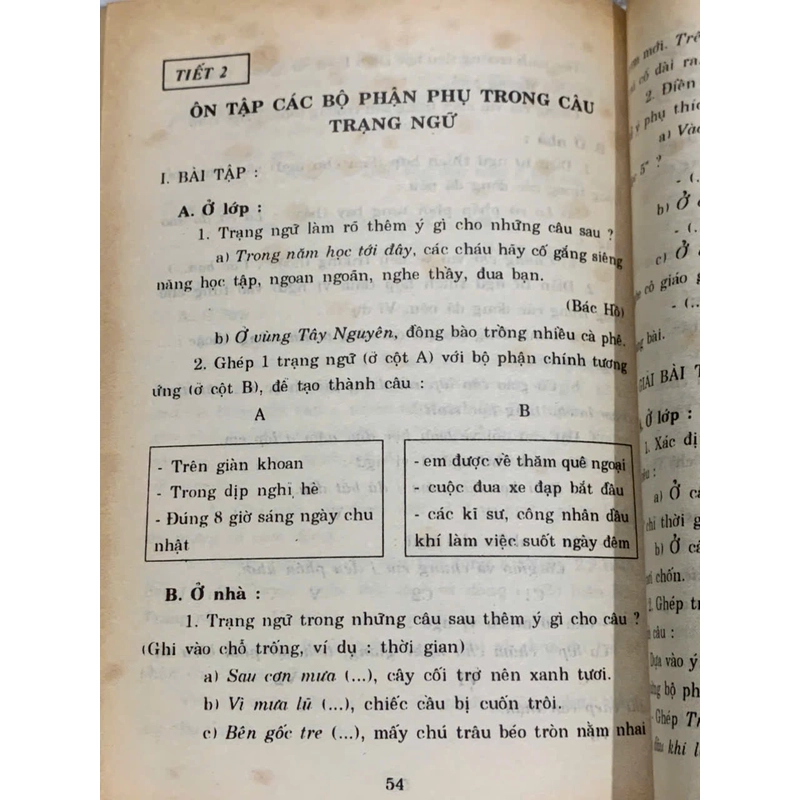 TỪ NGỮ - NGỮ PHÁP LỚP NĂM TẬP MỘT 545822