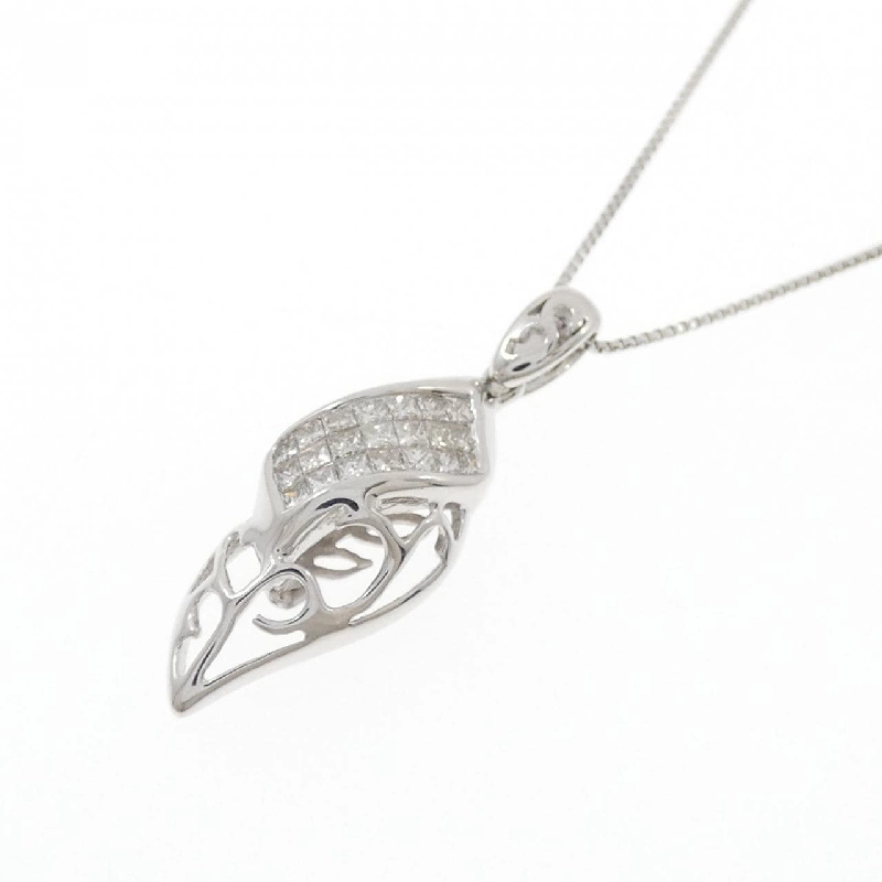 K18WG Lá Cây Dây Chuyền Kim Cương 0.25CT - Hàng hiệu Chính hãng 860959