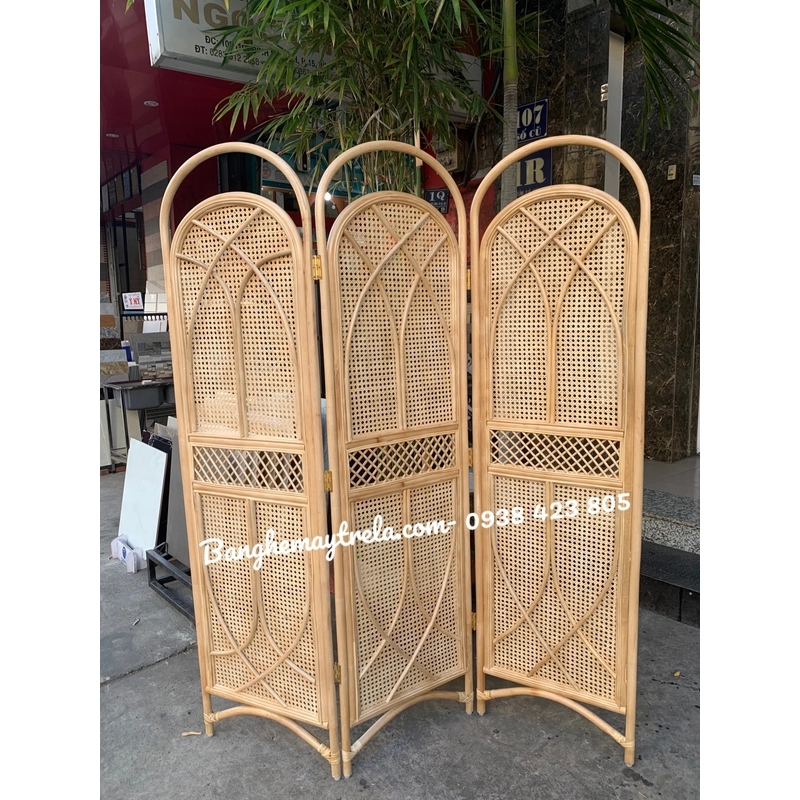 Bình phong mây tự nhiên trang trí 444272