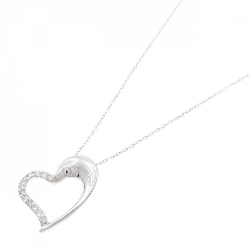 K18WG Dây chuyền kim cương hình trái tim 0.24CT - Hàng hiệu Chính hãng 861359