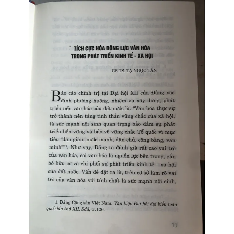 Văn hoá và phát triển: Những vấn đề của Việt Nam và kinh nghiệm của thế giới 722864